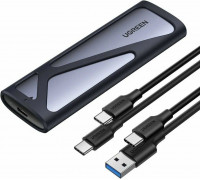 Карман для SSD M.2 NVMe Ugreen CM400 (90264) USB 3.2 Gen2 Type A, USB 3.2 Gen2 Type-С; Grey