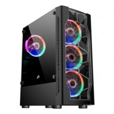 Корпус ATX 1STPLAYER DK-D4 (D4-BK-4R1); без БП; черный