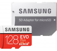 Карта памяти micro SDXC 128Gb Samsung EVO Plus (MB-MC128HA/RU); Class 10; SD-adapter