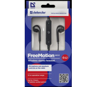 Гарнитура Bluetooth Defender FreeMotion B650; вставные; беспроводныe; черныe;