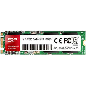 Жесткий диск SSD 120.0 Gb; Silicon Power M55 M.2 2280 SATAIII TLC; 560Мб/с - 530Mб/с; (SP120GBSS3M55M28)