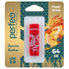 Flash-память Perfeo 64Gb; USB 2.0; Red Koi Fish (PF-C04RKF064)