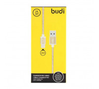 Кабель USB 2.0 to iPhone; 1.0m. 2.4A, budi