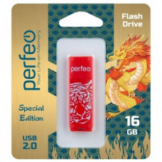 Flash-память Perfeo 16Gb; USB 2.0; Red Tiger (PF-C04RT016)