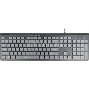 Клавиатура проводная Oklick 480M; USB; Black/Gray