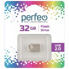 Flash-память Perfeo 32Gb; USB 2.0; Metall (PF-M10MS032)