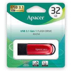 Flash-память Apacer AH25A (AP32GAH25AB-1); 32Gb; USB 3.1; Red