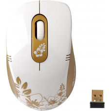 Мышь беспроводная G-Cube G7A-60SR; USB; Wireless; White&Gold