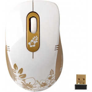 Мышь беспроводная G-Cube G7A-60SR; USB; Wireless; White&Gold