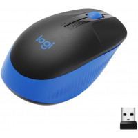 Мышь беспроводная Logitech M190; Black/Blue (910-005907)