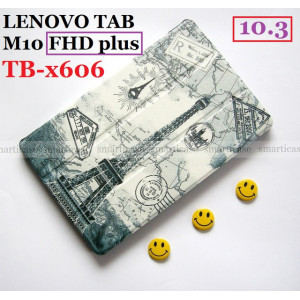  Чехол для планшета Lenovo Tab M10 Plus TB-X606  (Париж) + защитная пленка для экрана в подарок