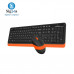 Клавиатура+мышь беспроводная A4Tech  FG1010 Orange; USB