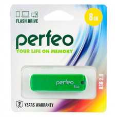 Flash-память Perfeo 8Gb; USB 2.0; Green (PF-C05G008)