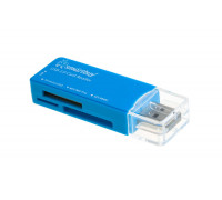 Картридер Smartbuy SBR-749-B; USB 2.0; Blue