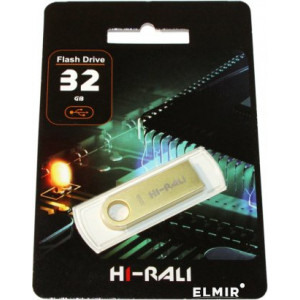 Flash-память Hi-Rali Shuttle Series (HI-32GBSHGD); 32Gb; USB 2.0; Gold