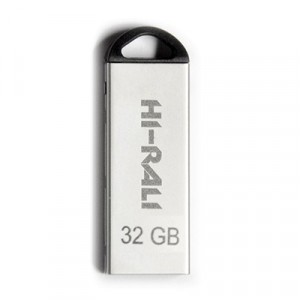Flash-память Hi-Rali Fit Series (HI-32GBFITSL); 32Gb; USB 2.0; Silver