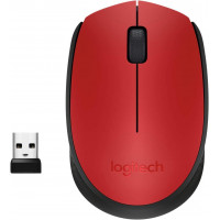 Мышь беспроводная Logitech Wireless Mouse M170 (910-004648); USB; Wirless; 1000 dpi; Black&Red