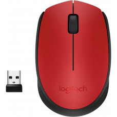 Мышь беспроводная Logitech Wireless Mouse M170 (910-004648); USB; Wirless; 1000 dpi; Black&Red