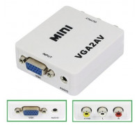 Переходник VGA в AV (тюльпаны 3RCA, композитный выход) 