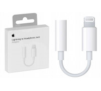  Переходник Apple, Lightning 8-pin MFI-3.5 mm jack, белый