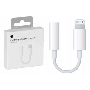  Переходник Apple, Lightning 8-pin MFI-3.5 mm jack, белый