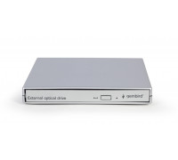 Дисковод DVD±RW Gembird DVD-USB-02-SV; USB2.0; Retail; Silver