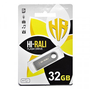 Flash-память Hi-Rali Shuttle Series (HI-32GBSHSL); 32Gb; USB 2.0; Silver