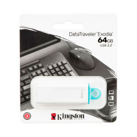 Flash-память Kingston DataTraveler Exodia  (KC-U2G64-5R) 64GB USB 3.2 Gen 1 White