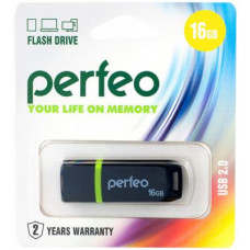 Flash-память Perfeo 16Gb; USB 2.0; Black (PF-C11B016)