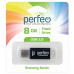 Flash-память Perfeo 8Gb; USB 2.0; Black (PF-E01B008ES)