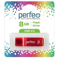 Flash-память Perfeo 8Gb; USB 2.0; Red (PF-C13R008)