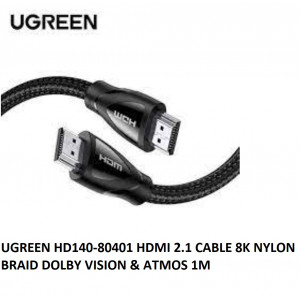Кабель HDMI to HDMI v2.1; 1m; 4K; UGREEN HD140 (80401)