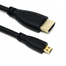 Кабель HDMI to micro HDMI; 3m; Black; DeTech