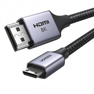 Кабель Mini HDMI to HDMI v2.1; 1 m; 8K; UGREEN HD163 (15514)