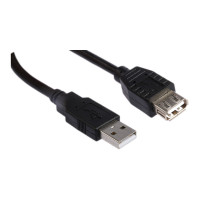 Кабель USB 2.0; AM-AF (соединительный); 0.8м; Black