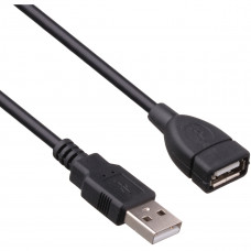 Кабель USB 2.0; AM-AF (соединительный); 1.2 м; Black