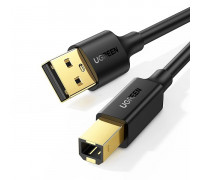 Кабель USB 2.0; AM-BM (для принтера) UGREEN US135 (10350) 1,5m Black