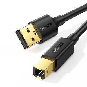 Кабель USB 2.0; AM-BM (для принтера) UGREEN US135 (10350) 1,5m Black
