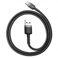 Кабель USB 2.0 AM/Type-C; 1.0M; Baseus Cafule, Black-Grey