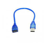 Кабель USB 3.0; AM-AF (соединительный); 0.3м; Blue