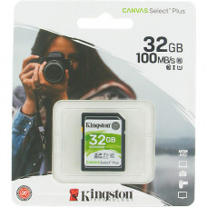 Карта памяти SDHC 32Gb Kingston Canvas Select Plus Class 10 UHS-I U1 V10 (SDS2/32GB)