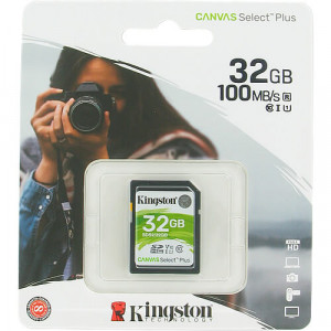 Карта памяти SDHC 32Gb Kingston Canvas Select Plus Class 10 UHS-I U1 V10 (SDS2/32GB)