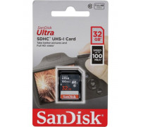 Карта памяти SDHC 32Gb SanDisk; Class 10 UHS-I U1 (SDSDUN4-032G-GN6IN)