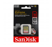 Карта памяти SDHC 32Gb SanDisk Extreme; Class 10 UHS-I (SDSDXVT-032G-GNCIN)
