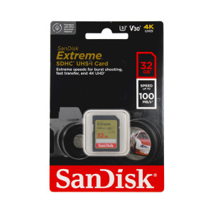 Карта памяти SDHC 32Gb SanDisk Extreme; Class 10 UHS-I (SDSDXVT-032G-GNCIN)