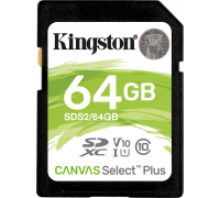 Карта памяти SDXC 64Gb Kingston Canvas Select Plus (SDS2/64GB)