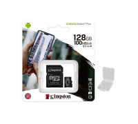 Карта памяти micro SDXC 128GB Kingston Canvas Select Plus Class 10 UHS-I U1 V10 A1; with SD adapter (SDCS2/128GB)