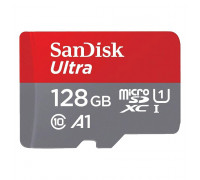 Карта памяти micro SDXC 128Gb SanDisk; Ultra; Class 10; UHS-I U1 A1 140MB/s; No-adapter 