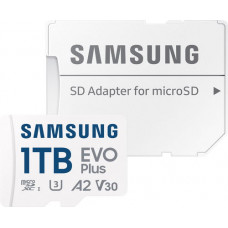 Карта памяти micro SDXC 1Tb Samsung; Class 10; Evo Plus UHS-I R160/W160MB/s; With SD-adapter (MB-MC1TOSA/EU)