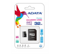 Карта памяти micro SDXC 32Gb A-Data  (AUSDH32GUICL10A1-RA1); Class 10; SD-adapter